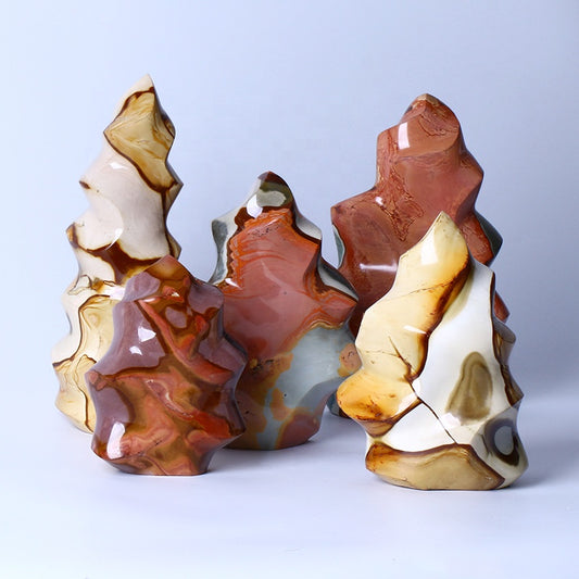 Natural High Quality Crystal Rock Stone Mineral specimen Rough Ocean Jasper Flame Standing Stone For Home Decoration