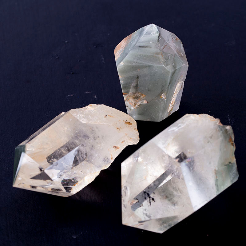 Wholesale Natural Quartz Polished Green Ghost Phantom Wand Crystal Healing Points