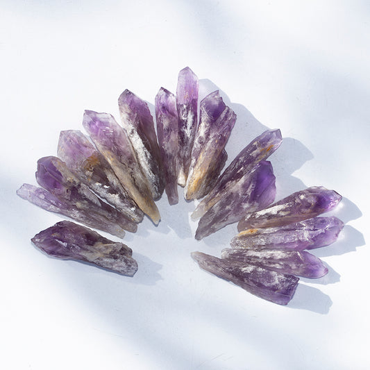 Natural purple crystal thick backbone crystal specimen