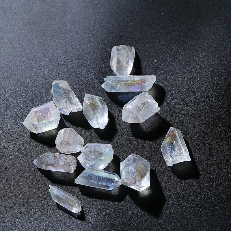Big Size Wholesale Natural Rainbow Colorful Aura Quartz Mineral Angel Crystal Points for Pendant