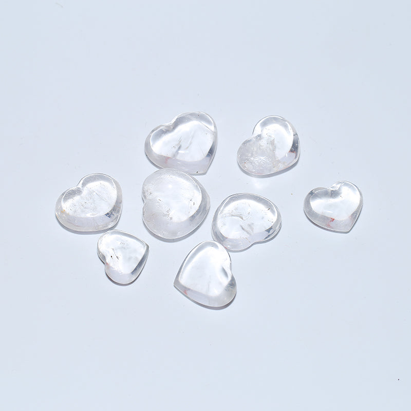 White heart crystal heart decoration