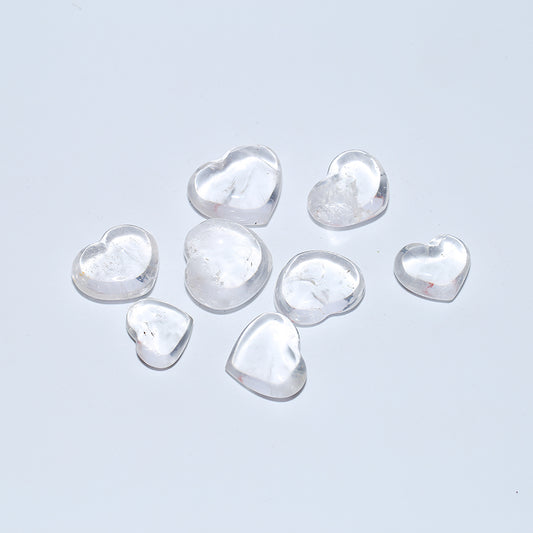 White heart crystal heart decoration