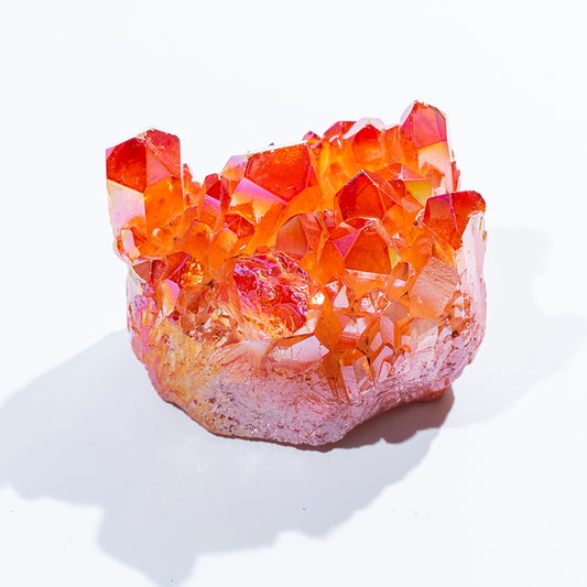 Wholesale natural orange aura healing quartz crystal cluster for home decoration