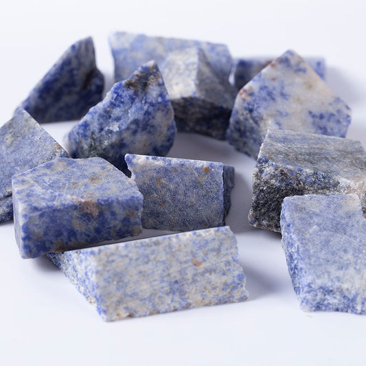 Rough blue dot rolling blue spot raw crystal gravel