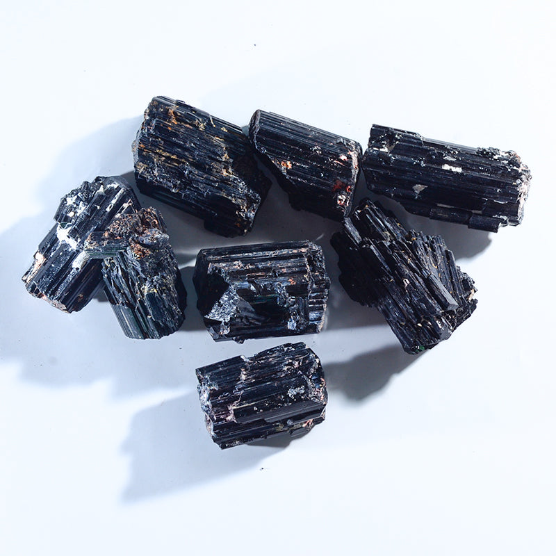 Natural rough black electrical stone roll crystals