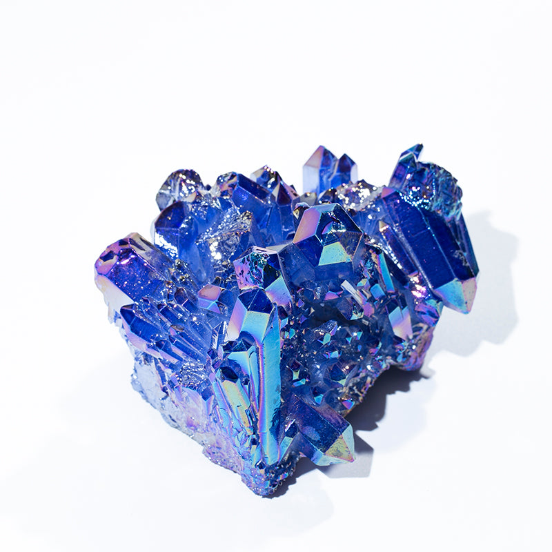 Wholesale natural blue and purple aura healing quartz crystal cluster