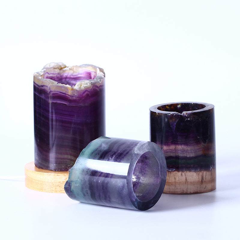 Rainbow Fluorite Crystal Lamp
