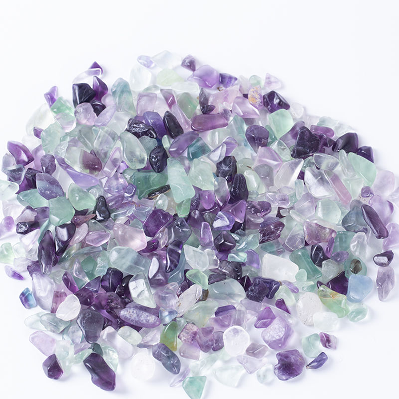 High quality natural gem, rainbow fluorite gravel wholesale