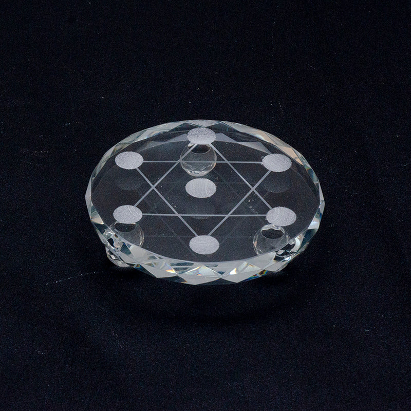 White crystal seven star array disc magic array crystal engraving