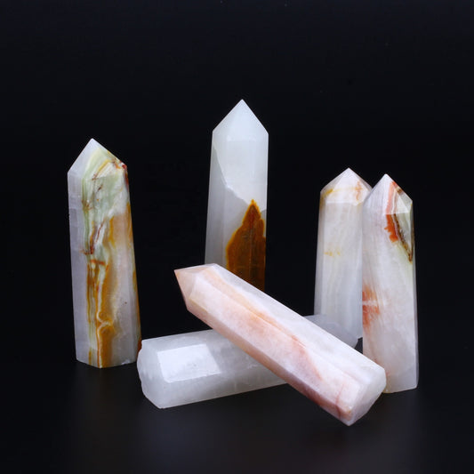 wholesale natural crystal wand afghanistan jade wand point quartz crystal tower for healing