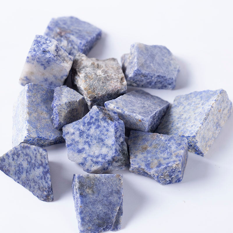 Rough blue dot rolling blue spot raw crystal gravel