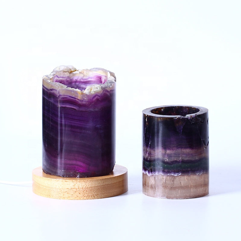 Rainbow Fluorite Crystal Lamp