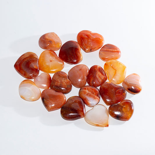 Red agate crystal heart