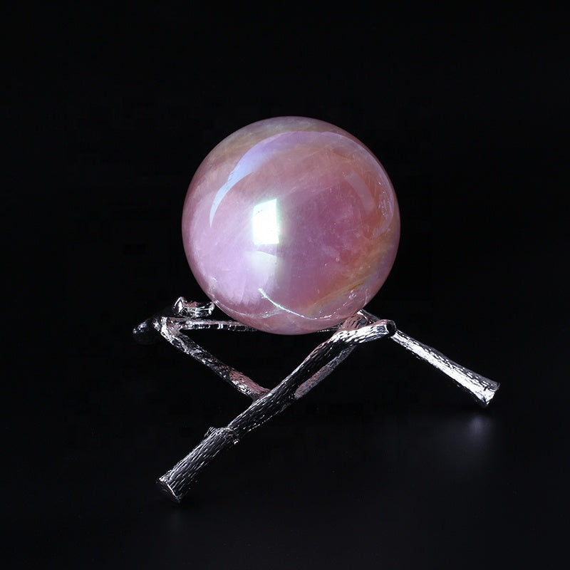 Ángel Aura Cuarzo Rosa Bola De Cristal Esfera De Cristal