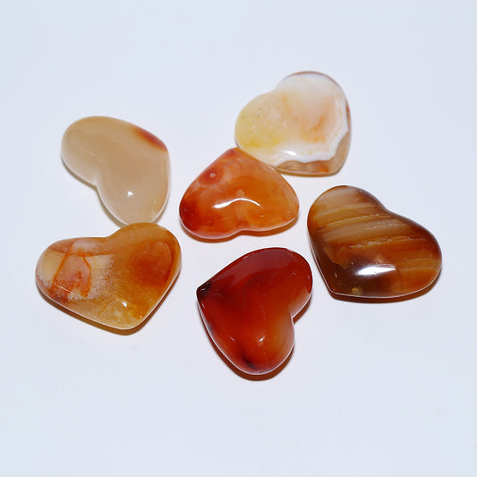 Red agate crystal heart