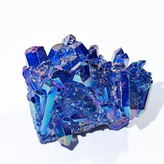 Wholesale natural blue and purple aura healing quartz crystal cluster
