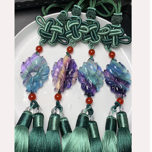 Wholesale Crystal Fluorite Car Decoration Carved Fluorite Animal for Car Interior Decoration