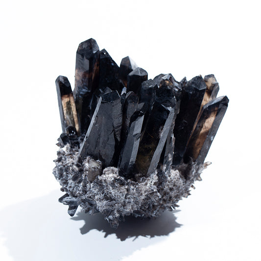 Black DRUSE mineral specimen quartz cluster