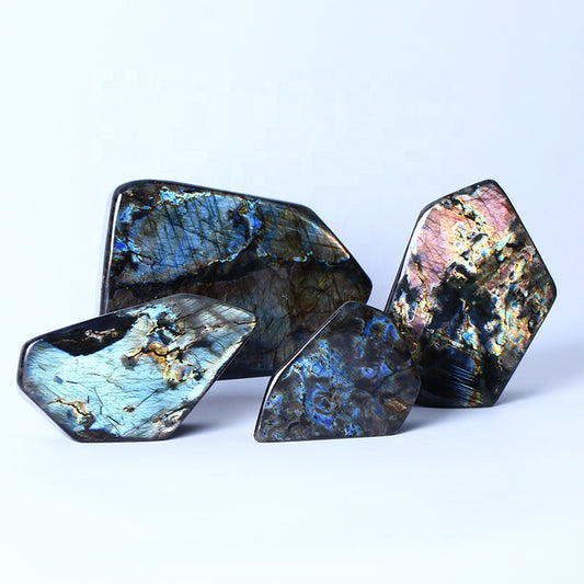 Natural High Quality Crystal Rock Stone Mineral specimen Rough Colorful Flashing Labradorite For Home Decoration
