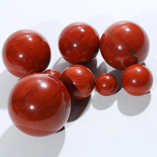 Mezclar bola de jaspe rojo de 2,5-8 cm 