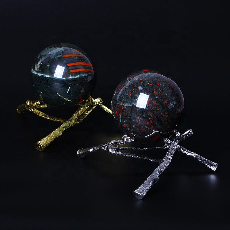 Natural Healing African Blood Stone Ball Crystal Sphere For Decoration