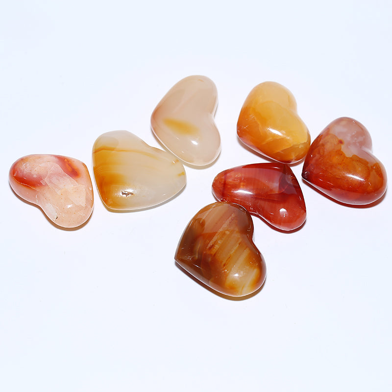 Red agate crystal heart