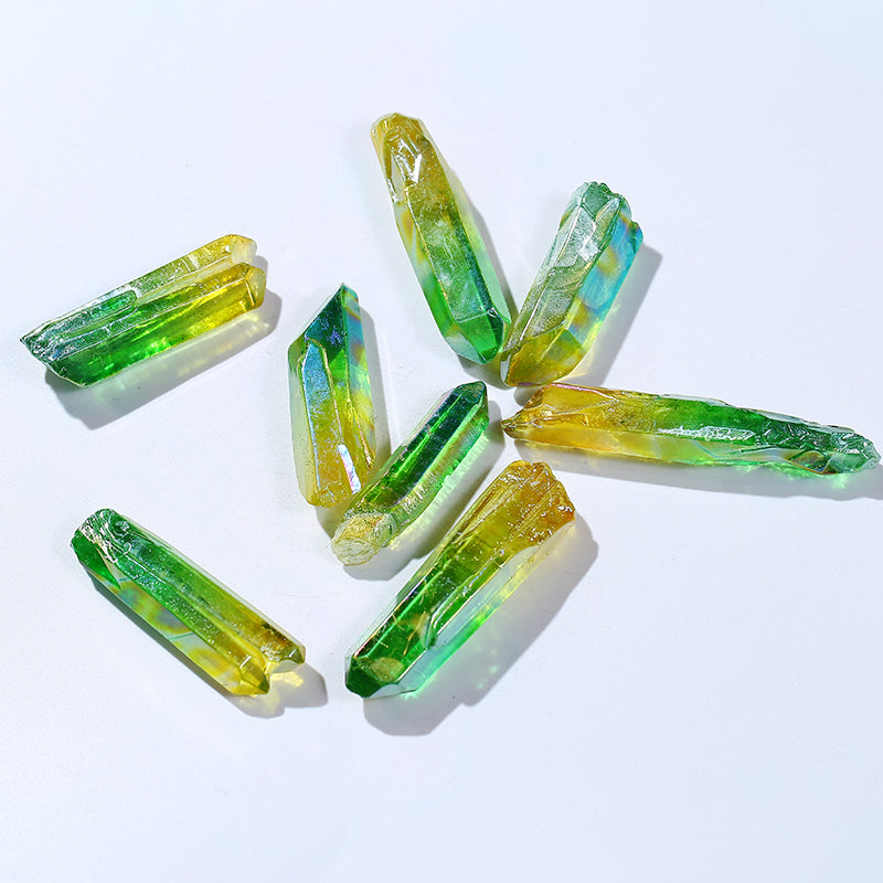 Two-color electric plated yellow green race wand