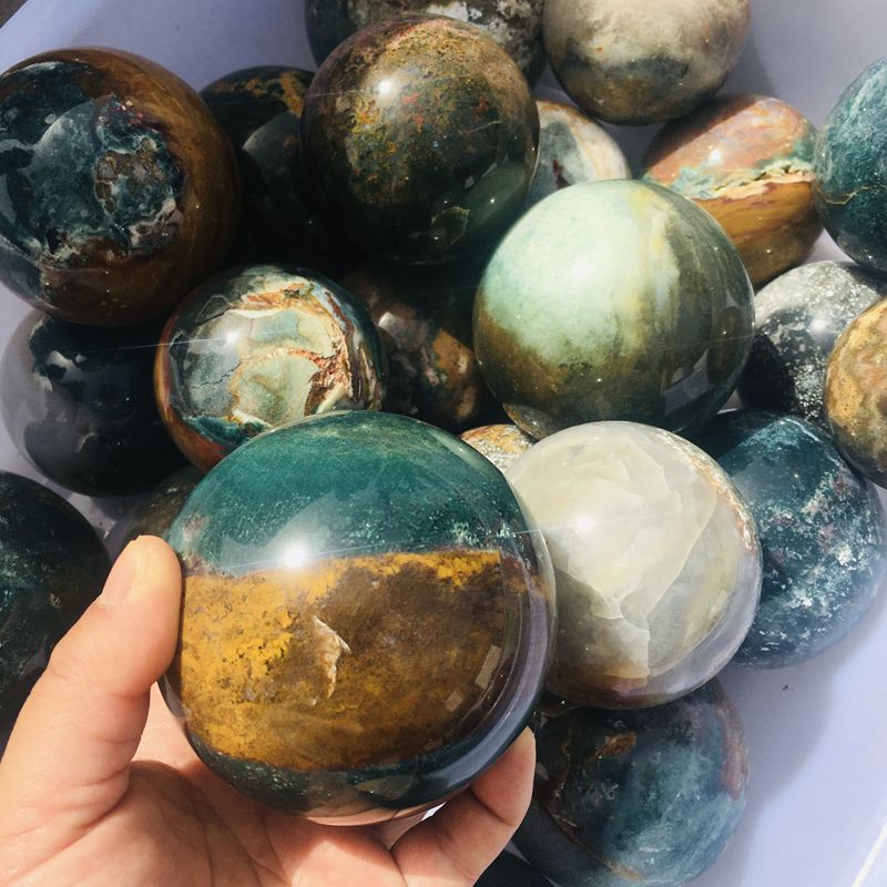 Bola de cristal de esfera de bola de jade oceánico