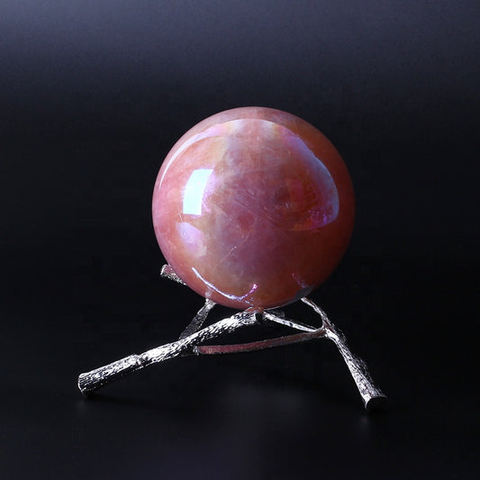 Angel Aura Rose Quartz Crystal Ball Crystal Sphere