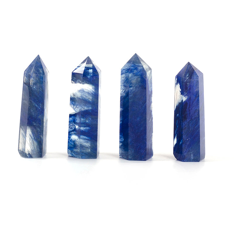 Varita de cristal de piedra de fundición azul hermoso cristal de fusión 
