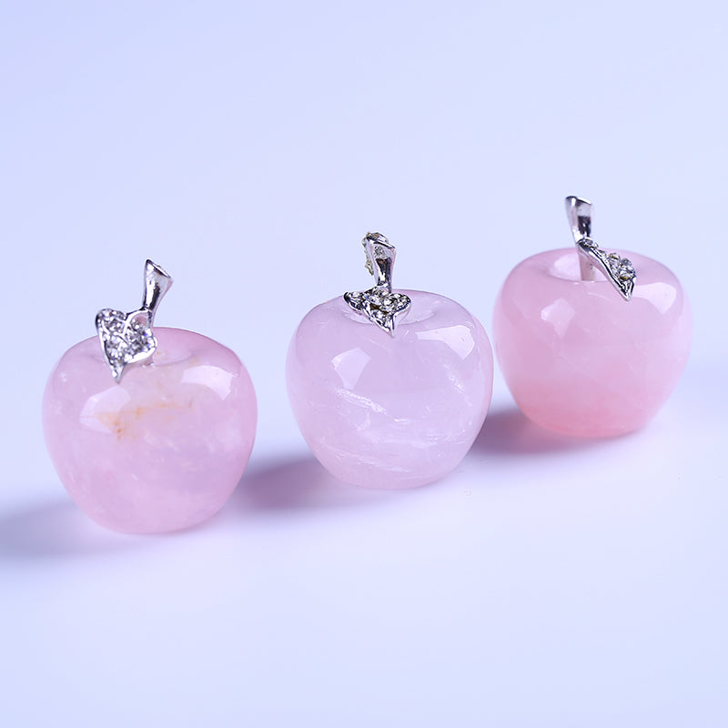 Rose quartz crystal apple Christmas present