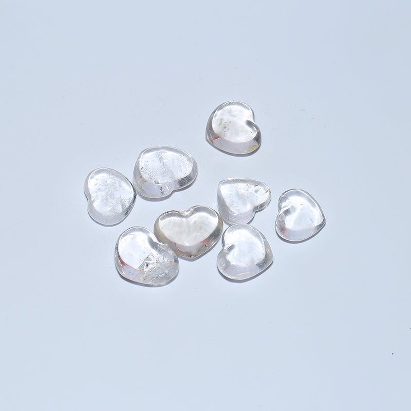 White heart crystal heart decoration