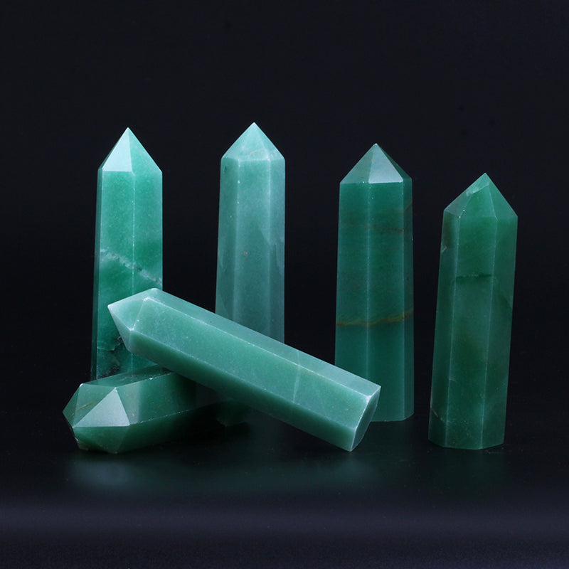wholesale natural crystal wand aventurine wand point quartz crystal tower for healing