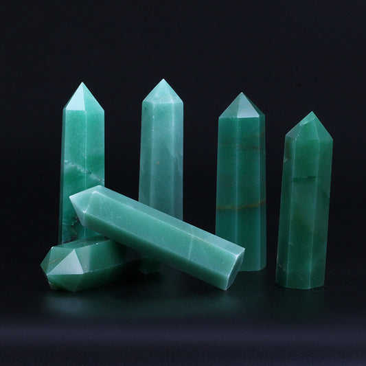 wholesale natural crystal wand aventurine wand point quartz crystal tower for healing