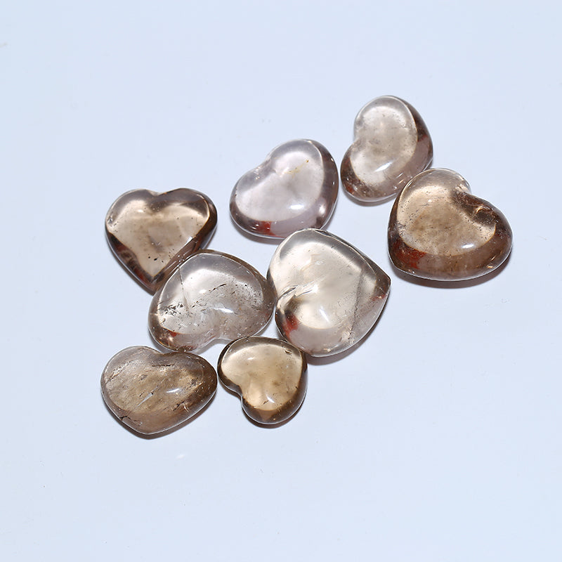 Smoked quartz heart crystal heart shape