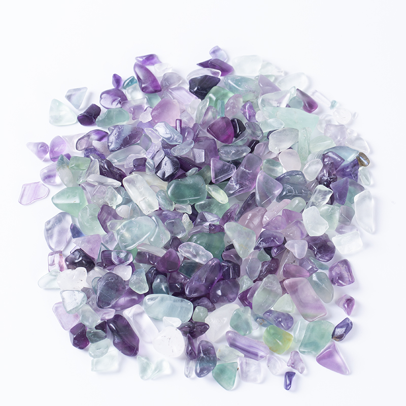 High quality natural gem, rainbow fluorite gravel wholesale