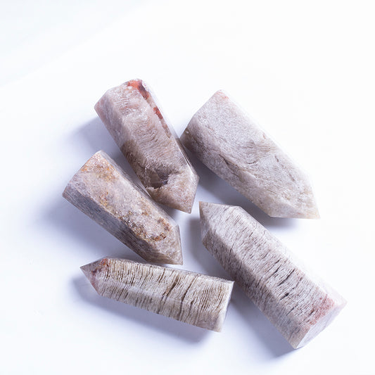 Wholesale Natural Crystal Striped Scenic Quartz Point Phantom Crystal Rock Thousand Layer Wand for Gift