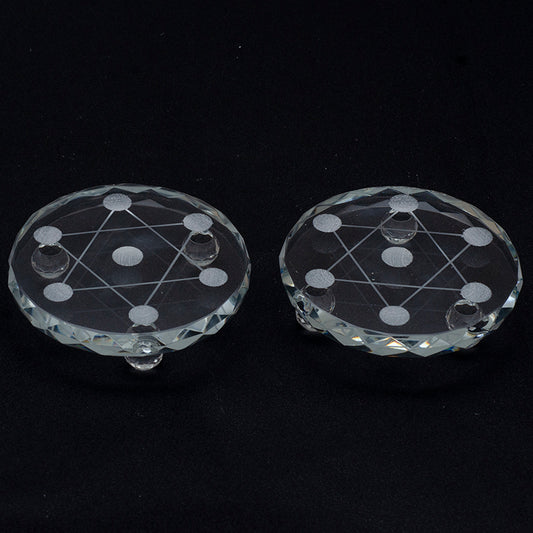 White crystal seven star array disc magic array crystal engraving