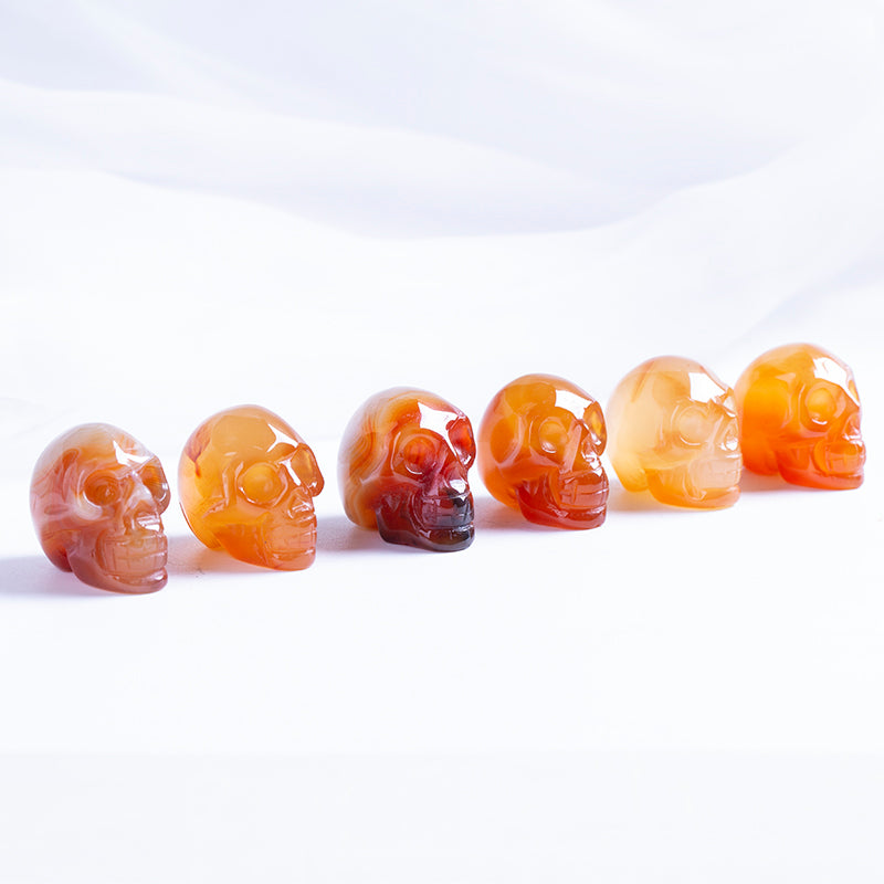 Natural crystal mini agate skull crystal hand carved skull