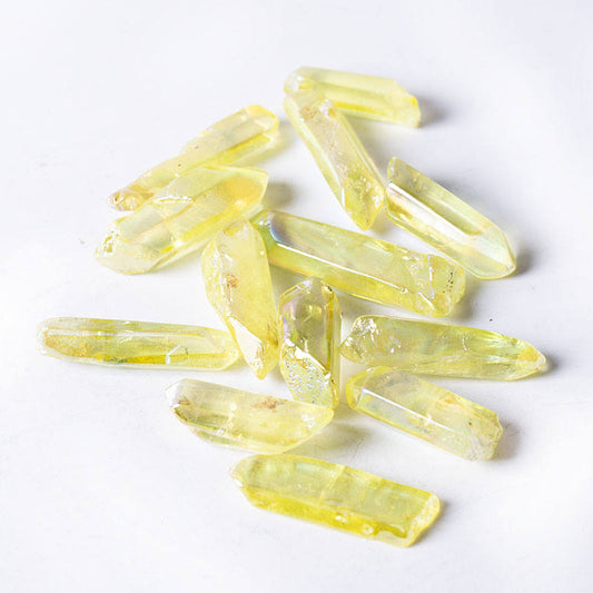 Crystal healing stone plating clear quartz point