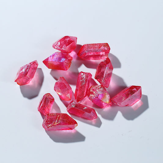 Wholesale Big Size Natural Red Aura Quartz Mineral Angel Crystal Points for Pendant