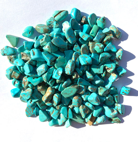 Blue turquoise gemstone gravel stone decoration