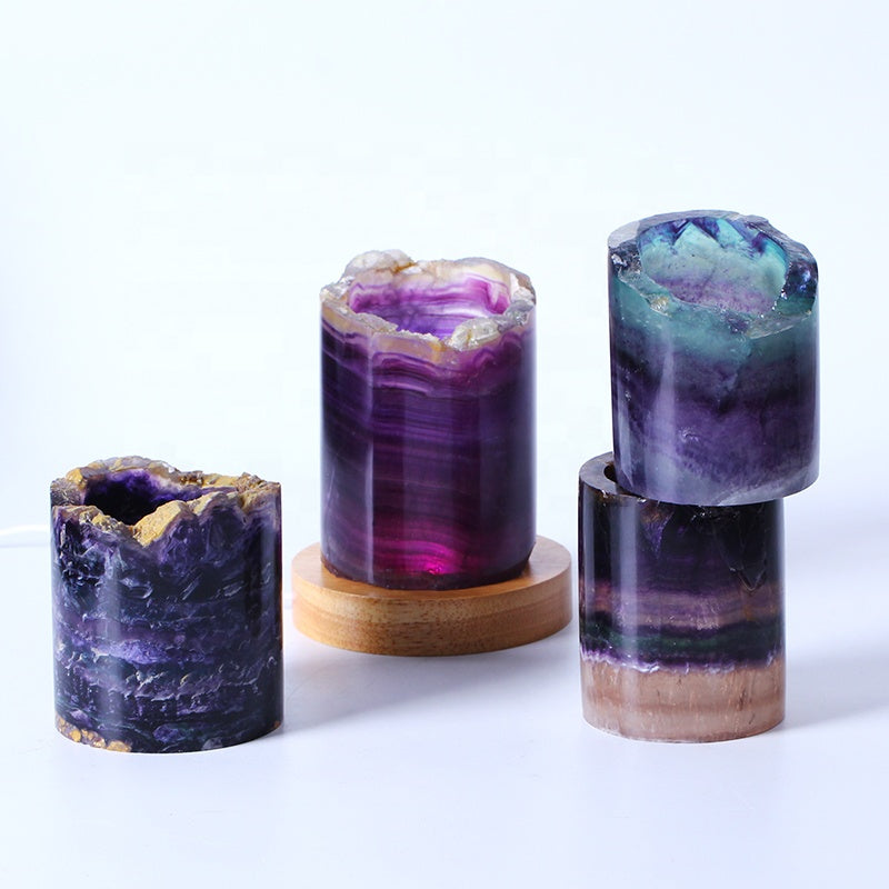 Rainbow Fluorite Crystal Lamp