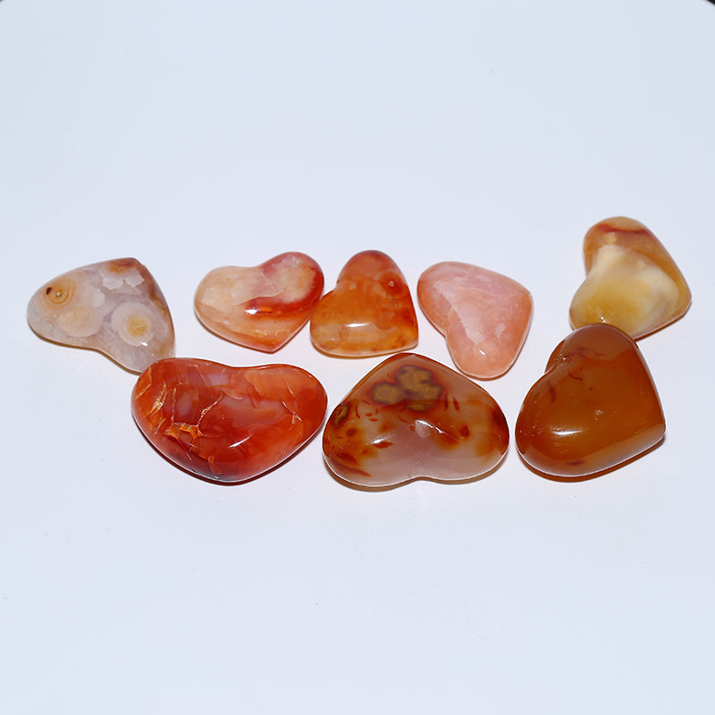 Red agate crystal heart