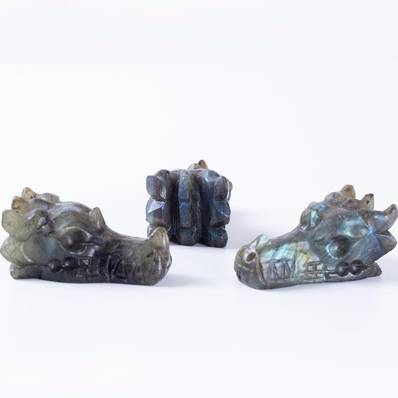 Natural Labradite Stone Shitei Crystal Hand Carved Faucet