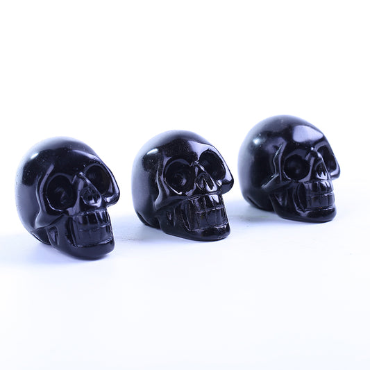 2-inch obsidian stone crystal skull