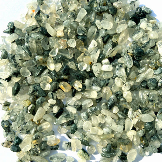 Black hair quartz rolling oil crystal gravel