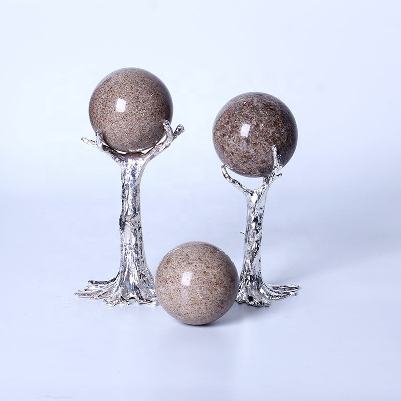 Natural Healing Crystal Garnet Ball Quartz Sphere For Decoration