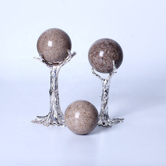 Natural Healing Crystal Garnet Ball Quartz Sphere For Decoration