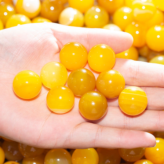 Hot sale natural beautiful small yellow agate crystal ball for fengshui